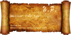 Weller Péter névjegykártya